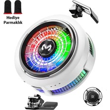 Renas Store Memo CX20 Ios Android Soğutucu 20W Manyetik Rgb Telefon Soğutucu –anında Hızlı Soğutmasessiz Fan SOĞUTMA-(5775)