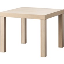 IKEA Lack Ağartılmış Meşe Görünümlü 55X55 cm Yan Sehpa