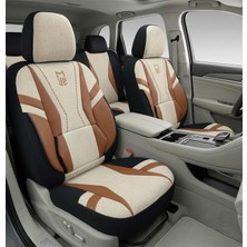 Minderland Rota Serisi Ford Tourneo Courier 2024 Sonrası ile Uyumlu Koltuk Kılıfı, Kahverengi