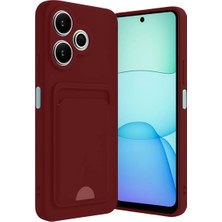 Renas Store Xiaomi Redmi 13 4g Kılıf Kelvin Kartvizitli Silikon - Bordo