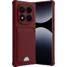 Renas Store Xiaomi Redmi Note 14 Pro Plus Kelvin Kartvizitli Silikon - Bordo