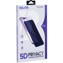 Renas Store Apple iPhone 17 Pro Bilvis 5d Privacy Diamond Hayalet Cam Ekran Koruyucu
