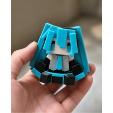 Vrd Chloe Hatsune Miku 3D Baskı Blok Tasarım Oturan Figür Masaüstü Biblo - Anime Koleksiyon