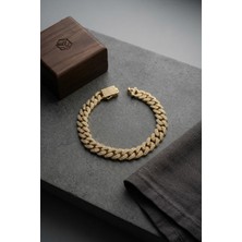 Callerrons Accessories Cuban Zincir Model Gold Renk Erkek Bileklik - EBJ260808W46191