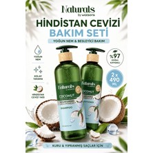 Naturals By Watsons Yoğun Nem & Parlaklık: Hindistan Cevizli Saç Bakım Seti (Şampuan + Krem 490 Ml)