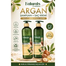 Naturals By Watsons Yoğun Onarıcı & Nemlendirici: Argan Saç Bakım Seti (Şampuan + Krem 490 Ml)