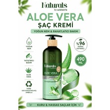 Naturals By Watsons Yatıştırıcı & Yoğun Nem: Aloe Vera Saç Kremi 490 ml - Hassas Saç Derisi