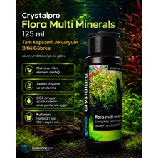 Crystalpro Flora Multi Minerals 125ML - Tam Kapsamlı Akvaryum Bitki Gübresi - Bitkiler Için Idea