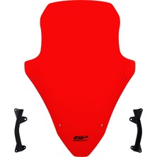 Gp Kompozit Honda Pcx 125 / 150 2021-2024 Uyumlu Ön Cam Kırmızı 60 cm
