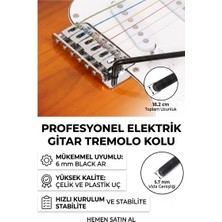 Belirtilmemiş Siyah 6 mm Tremolo Kolu – Çelik Elektro Gitar Vibrato Barı