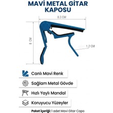 Belirtilmemiş Mavi Metal Gitar Kaposu – Akustik, Klasik ve Elektro Gitar Capo