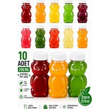 Ezupack Ayıcık Pet Şişe Okul Piknik Meyve Suyu Smoothie Detoks Ginger Şeffaf Plastik Boş Içecek Sızdırmaz