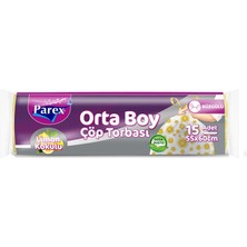 Nacario Parex Büzgülü Çöp Torbası Limon Kokulu Orta Boy