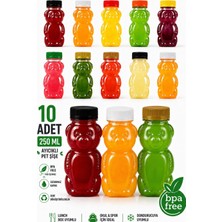 Ezupack Ayıcık Pet Şişe Okul Piknik Meyve Suyu Smoothie Detoks Ginger Şeffaf Plastik Boş Içecek Sızdırmaz