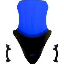 Gp Kompozit Honda Pcx 125 / 150 2021-2024 Uyumlu Baskılı Ön Cam Mavi 70 cm