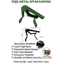 Belirtilmemiş Yeşil Gitar Capo Mandalı – Tüm Gitar Türleriyle Uyumlu Metal Kapo
