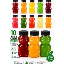 Ezupack Ayıcık Pet Şişe Okul Piknik Meyve Suyu Smoothie Detoks Ginger Şeffaf Plastik Boş Içecek Sızdırmaz