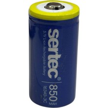 Royaleks Sertec 3.7V Li-Ion 16340 - 850 Mah 3c Başlı Şarjlı Pil