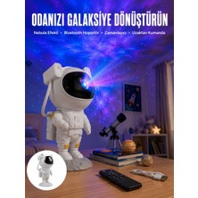 Astronot Bluetooth Hoparlör Gökyüzü Projektör Gece Lambası
