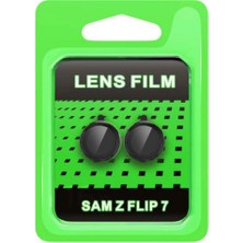 Royaleks Samsung Galaxy Z Flip 7 Raze Metal Kamera Lens - Siyah