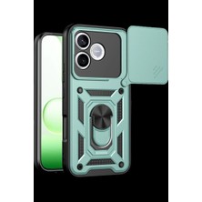 Royaleks Huawei Honor 600 Lite Pars Lens Yüzüklü Silikon - Yeşil
