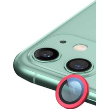 Royaleks Apple Iphone 12 Raze Metal Kamera Lens - Kırmızı
