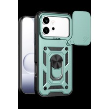 Royaleks Huawei Honor 600 Pars Lens Yüzüklü Silikon - Yeşil
