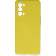 Royaleks Oppo Reno 5 Kılıf Nano Içi Kadife Silikon - Sarı