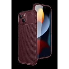 Royaleks Apple Iphone 15 Kılıf Auto Focus Karbon Kapak - Bordo