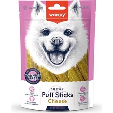 Wanpy Chewy Puff Sticks Tatlı Peynirli Tahılsız Köpek Ödülü 100 gr