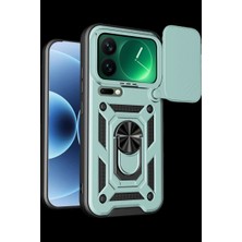 Royaleks Xiaomi Mi 17 Pro Max Pars Lens Yüzüklü Silikon - Yeşil