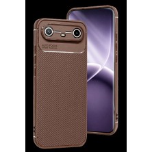 Royaleks Newface Tecno Spark Slim 5g Auto Focus Karbon Kapak - Kahverengi