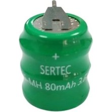 Royaleks Sertec - 3.6V 3S1P 80 Mah 2 Pin Nı-Mh Buton Pil