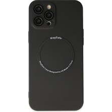Royaleks Apple Iphone 12 Pro Kılıf Jack Magneticsafe Lens Silikon - Siyah