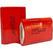 Royaleks Sertec 103450 Li-Ion 3.7V 1800MAH Prizmatik Şarjlı Pil