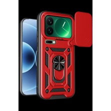 Royaleks Xiaomi Mi 17 Pro Max Pars Lens Yüzüklü Silikon - Kırmızı