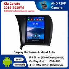 SBAID Kia Cerato 2016-2019 Yıl Uyumlu 4GB Ram 32GB Rom Hafıza Android Kablosuz Carplay Navigasyon Multimedya 9.7ınç Tesla Ekran Hediye Görüş Kamerası Hediye Çerçevesi