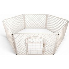 Petbutik Pet Butik Plastik Köpek Oyun Bahçesi Çiti 6'lı Panel 90X60 cm