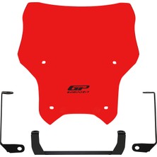 Gp Kompozit Cf Moto 250 Nk 2023-2026 Uyumlu Ön Cam Kırmızı 33 cm