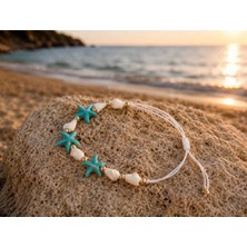 Rasa Deniz Yıldızı Deniz Kabuğu Bileklik – Coastal Girl, Beach Aesthetic, Boho Yaz Takısı