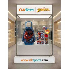 CLK Sports Spiderman Çekçekli Okul Çantası , Beslenme Çantası , Kalem Çantası,  Suluk&matara Set