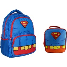 GENC DIJITAL BASKI Superman Okul Çantası ve Beslenme Çantası