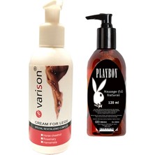 Rota Style Hintohu Varison Varicose Vein Defense Cream ,,,diz,bacak Bakım Kremi 120 ml + Playboy Masaj Yağı 120 ml