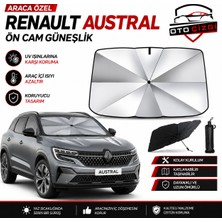 OtoÇizgi Renault Austral Şemsiye Tip Ön Cam Güneşliği Katlanabilir Uv Korumalı Araç Cam Güneşlik