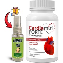 Rota Style Cardiamin Forte: 1 Adet Multivitaminli OMEGA3LÜ 60 Soft Jel Kapsüllü Formül + 30 ml Çörek Otu Masaj Yağı