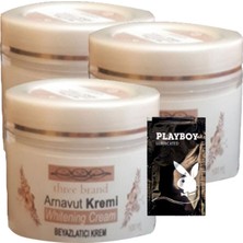 Rota Style Three Brand Arnavut Kremi 3 Adet Adet Whitens Cream Aklık Kremi A-401 100 ml + 1 Adet Jel Hediye
