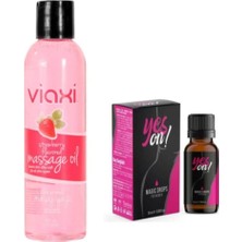 Rota Style Viaxi Yeson Magic Drops For Women 15 Ml+ Çilekli Masaj Yağı 177 ml