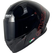 Kask Sway F357 Kask Parlak Siyah