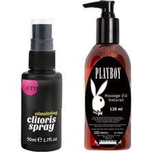 Rota Style Ero Clitoris Muzice Kadınlara Özel Sprey 50 Ml+Playboy Muzice Massage Oil Masaj Yağı 120 ml