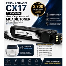 Oratek Epson Aculaser C1750NW CX17 C13S050614 Chipli Siyah Ithal Muadil Toner  (2.700 Sayfa)